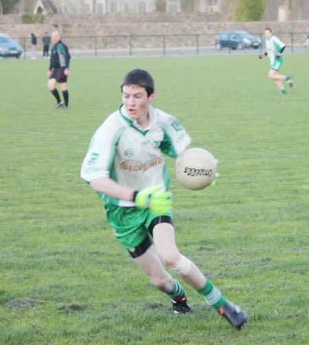 Action from the under 16 league clash between Aodh Ruadh and Naomh Mhuire.