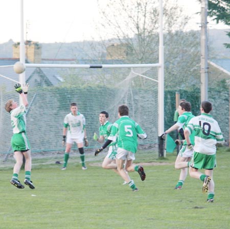 Action from the under 16 league clash between Aodh Ruadh and Naomh Mhuire.