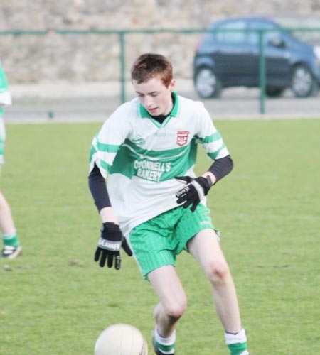 Action from the under 16 league clash between Aodh Ruadh and Naomh Mhuire.