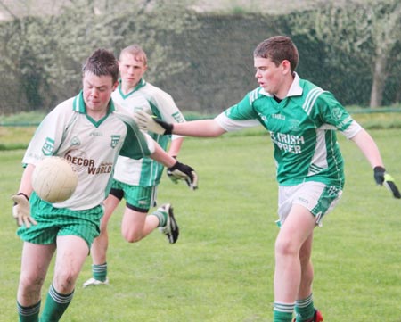 Action from the under 16 league clash between Aodh Ruadh and Naomh Mhuire.