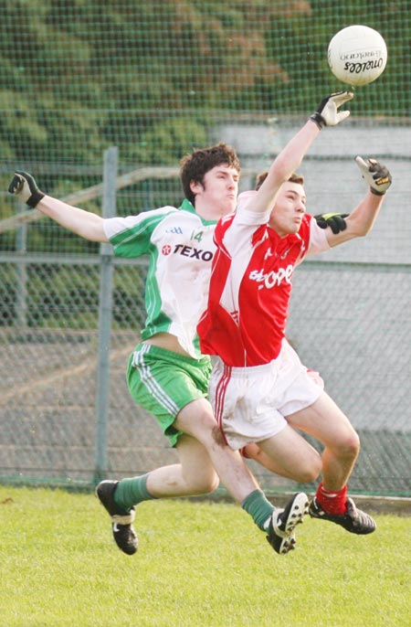 Action from the under 18 league clash between Aodh Ruadh and Dungloe.