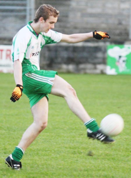 Action from the under 18 league clash between Aodh Ruadh and Dungloe.