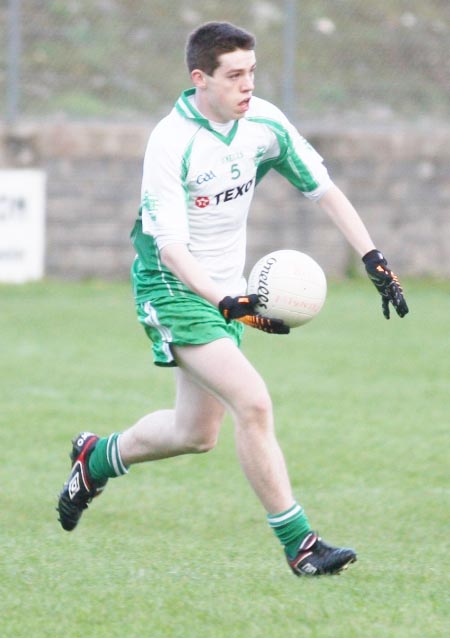 Action from the under 18 league clash between Aodh Ruadh and Dungloe.