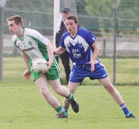 Action from the under 18 league clash between Aodh Ruadh and Four Masters.