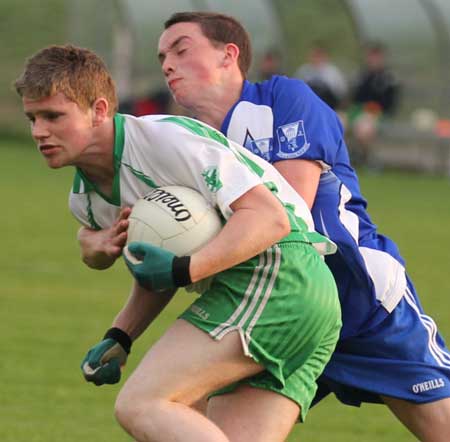 Action from the under 18 league clash between Aodh Ruadh and Four Masters.