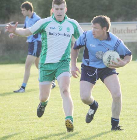 Action from the senior division three match against Milford.