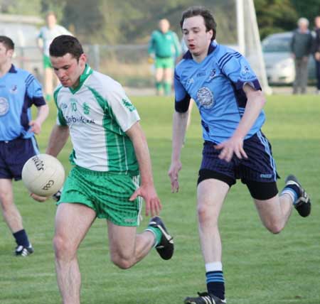 Action from the senior division three match against Milford.