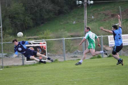 Action from the senior division three match against Milford.