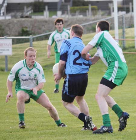 Action from the senior division three match against Milford.