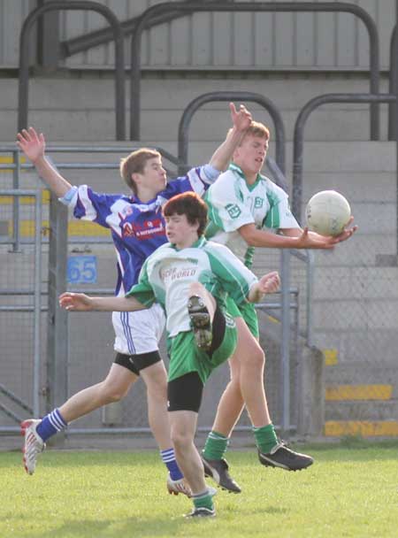 Action from the under 18 league clash between Aodh Ruadh and Four Masters.