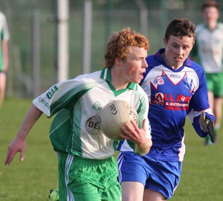 Action from the under 18 league clash between Aodh Ruadh and Four Masters.