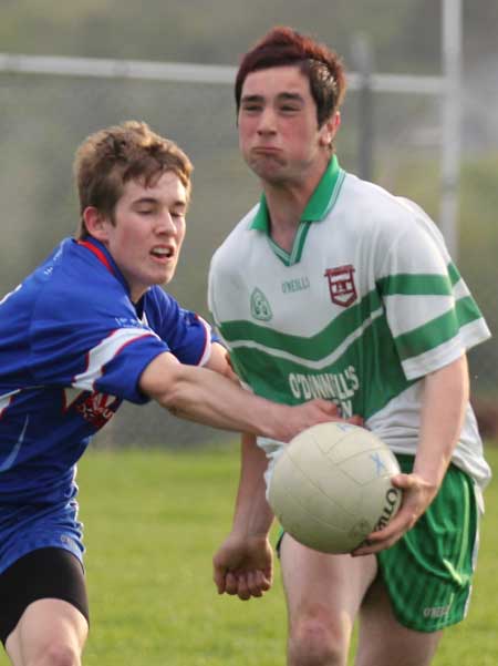 Action from the under 18 league clash between Aodh Ruadh and Four Masters.