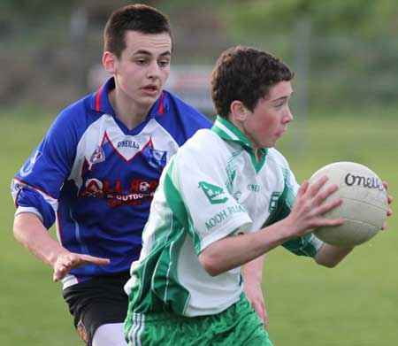 Action from the under 18 league clash between Aodh Ruadh and Four Masters.