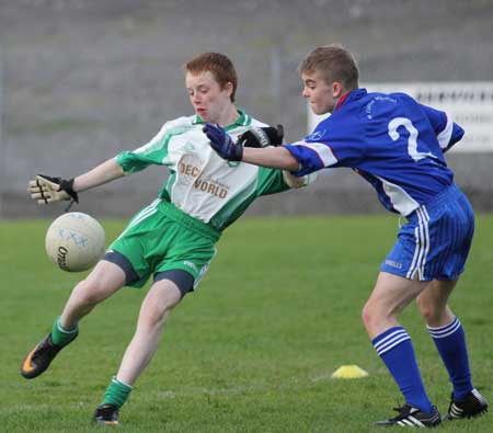 Action from the under 18 league clash between Aodh Ruadh and Four Masters.