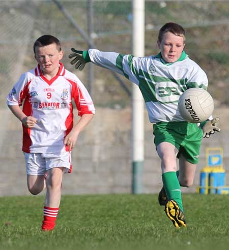 Action from the under 12 Go Games blitz between Aodh Ruadh and Dungloe.