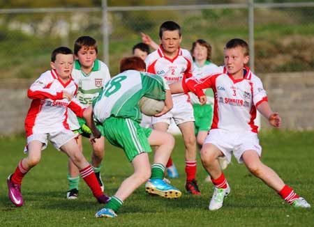 Action from the under 12 Go Games blitz between Aodh Ruadh and Dungloe.