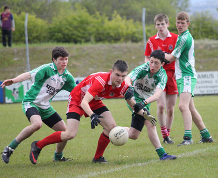 Action from the Southern Minor League final between Aodh Ruadh and Killybegs.