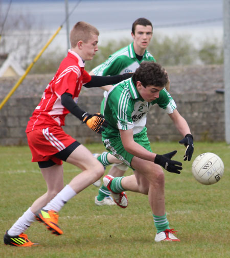 Action from the Southern Minor League final between Aodh Ruadh and Killybegs.