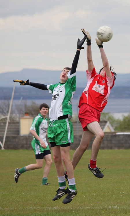 Action from the Southern Minor League final between Aodh Ruadh and Killybegs.