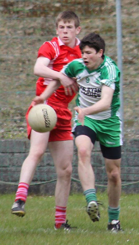 Action from the Southern Minor League final between Aodh Ruadh and Killybegs.