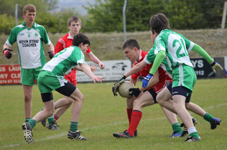 Action from the Southern Minor League final between Aodh Ruadh and Killybegs.