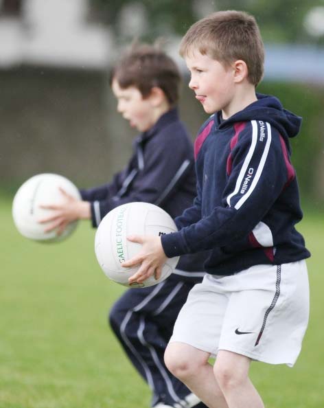 Action from the under 8 training.