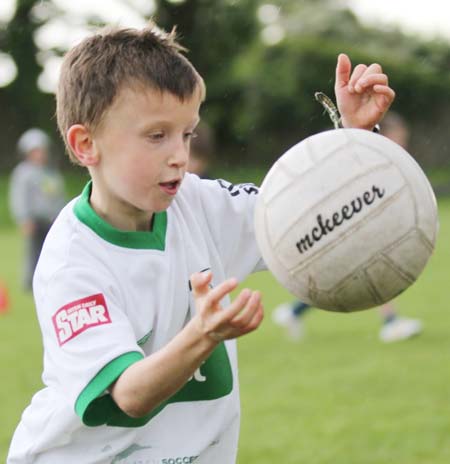 Action from the under 8 training.