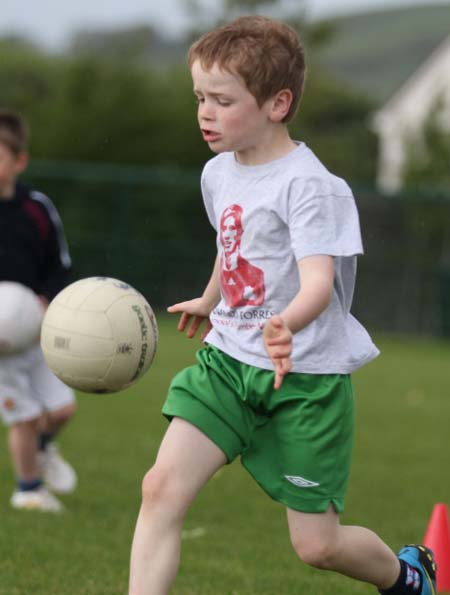 Action from the under 8 training.