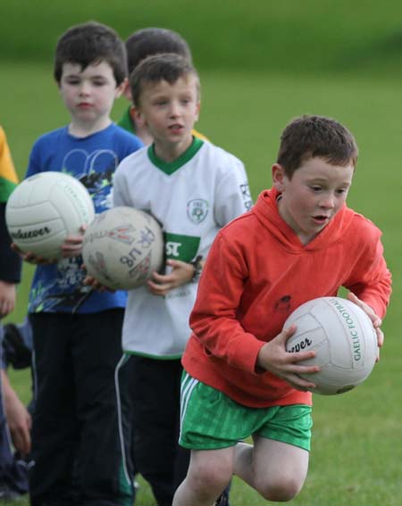 Action from the under 8 training.