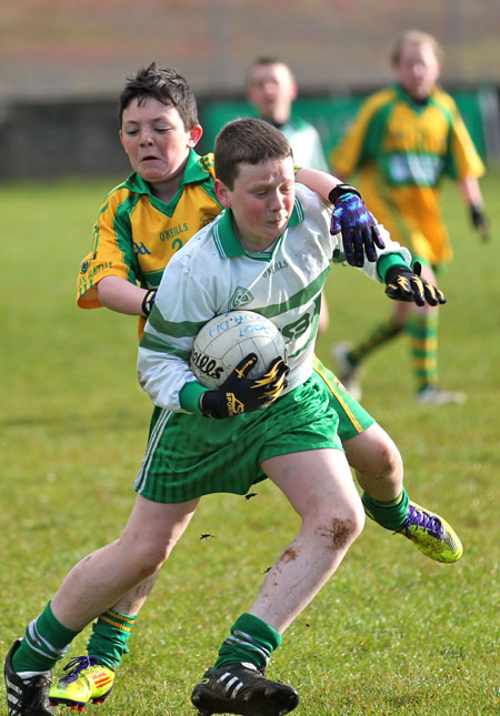 Action from the under 12 league game between Aodh Ruadh and Ardara.