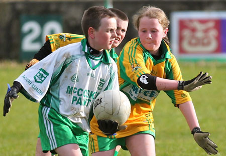 Action from the under 12 league game between Aodh Ruadh and Ardara.