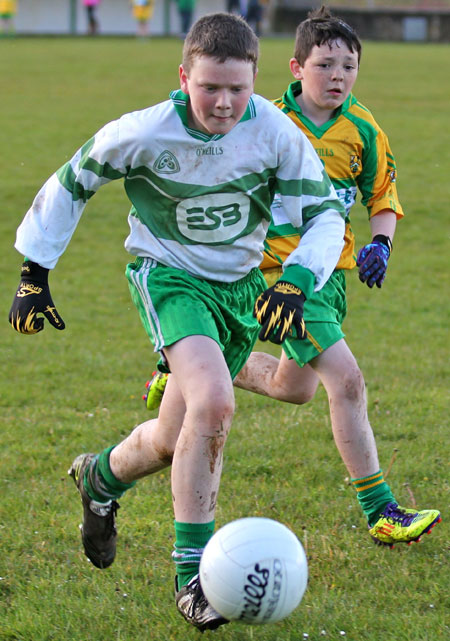 Action from the under 12 league game between Aodh Ruadh and Ardara.