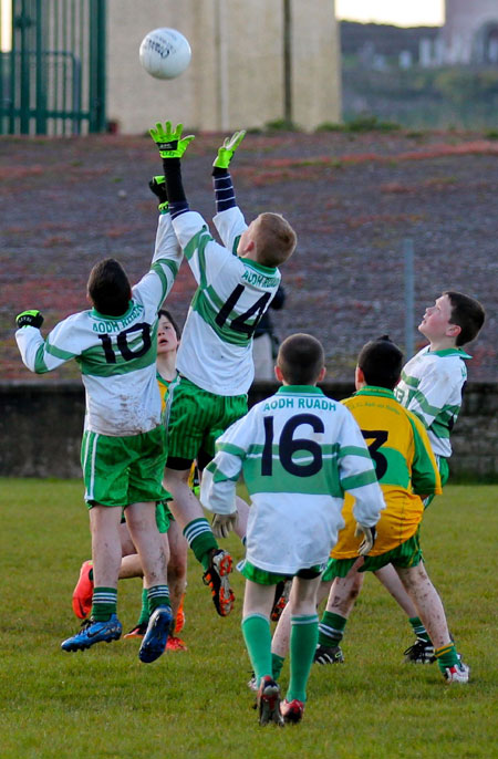 Action from the under 12 league game between Aodh Ruadh and Ardara.