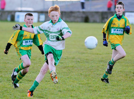 Action from the under 12 league game between Aodh Ruadh and Ardara.