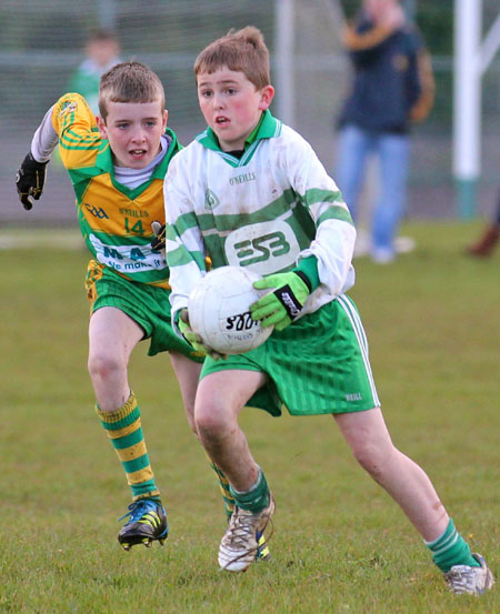 Action from the under 12 league game between Aodh Ruadh and Ardara.