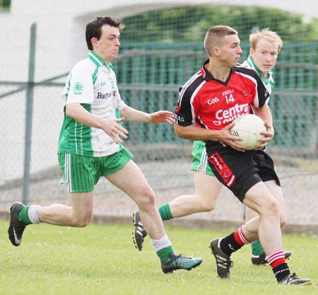 Action from the senior division three match against Milford.