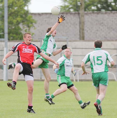 Action from the senior division three match against Milford.