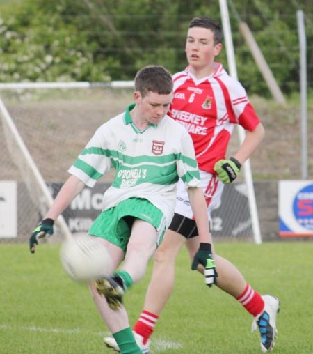 Action from the under 16 Southern Regional final between Aodh Ruadh and Dungloe.