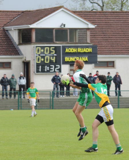 Action from the under 16 county semi final between Aodh Ruadh and Buncrana.