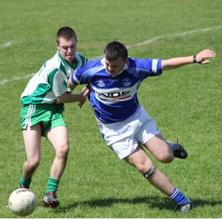 Action from the intermediate championship match against Fanad Gaels.