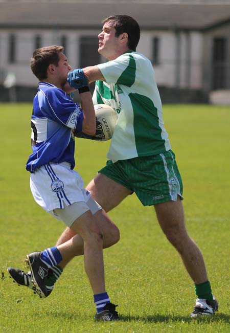 Action from the intermediate championship match against Fanad Gaels.