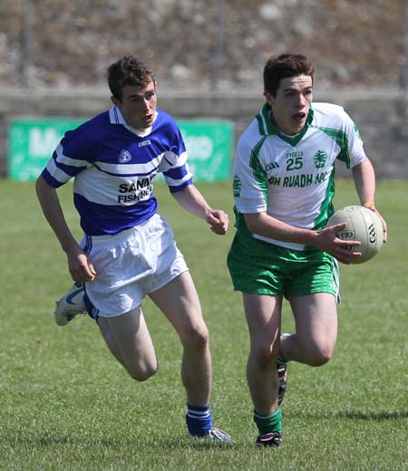 Action from the intermediate championship match against Fanad Gaels.