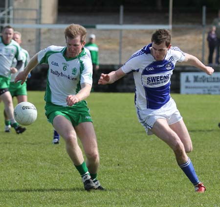 Action from the intermediate championship match against Fanad Gaels.