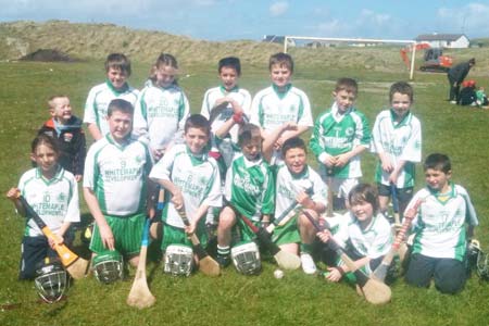 Oisn Rooney and Stephen Anderson took part in the INTO exhibition game at half time in the senior game between Donegal and Down.