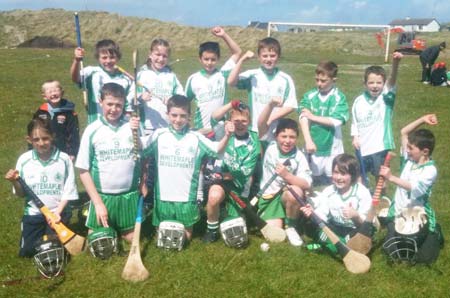 Oisn Rooney and Stephen Anderson took part in the INTO exhibition game at half time in the senior game between Donegal and Down.