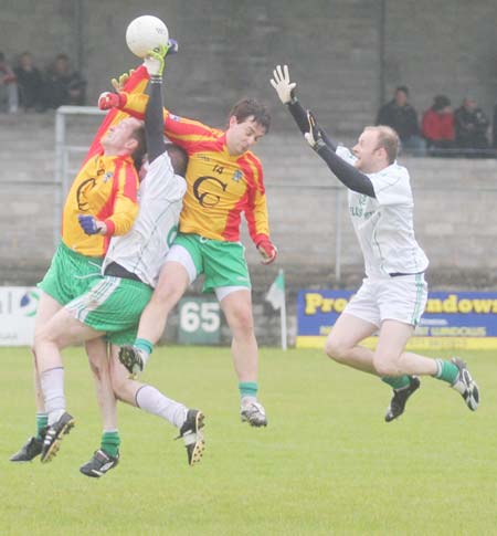 Action from the reserve league match against Saint Naul's.