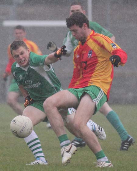 Action from the league match against Saint Naul's.