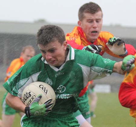 Action from the league match against Saint Naul's.