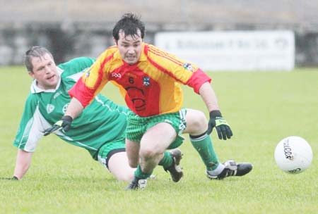 Action from the league match against Saint Naul's.