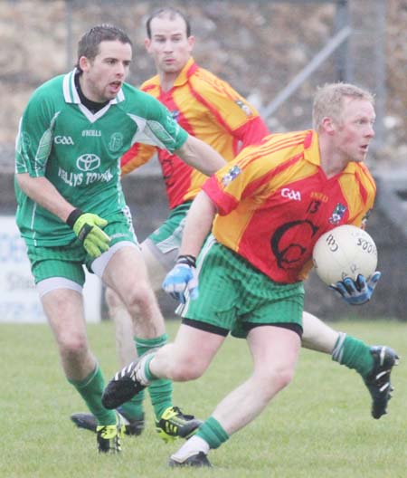 Action from the league match against Saint Naul's.